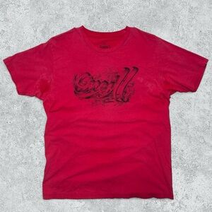 Y2K O’Neill Red Tattoo Spell Out Graphic Tee Vintage Surf Skater Grunge Shirt